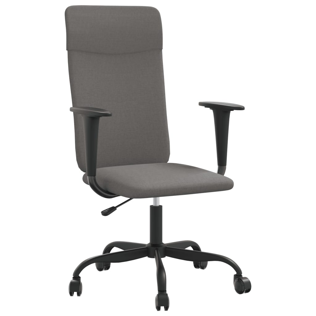 vidaXL Office Chair Rolling Office Computer Desk Chair with Armrest Fabric