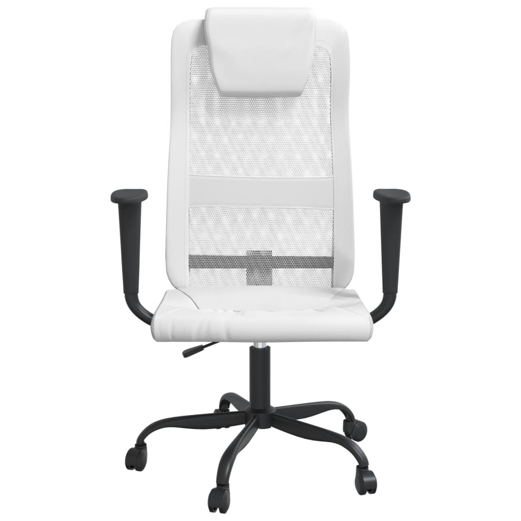 vidaXL Office Chair Office Computer Desk Chair Mesh Fabric and Faux Leather